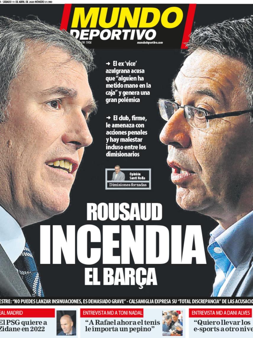 La portada del diario Mundo Deportivo (11/04/2020)