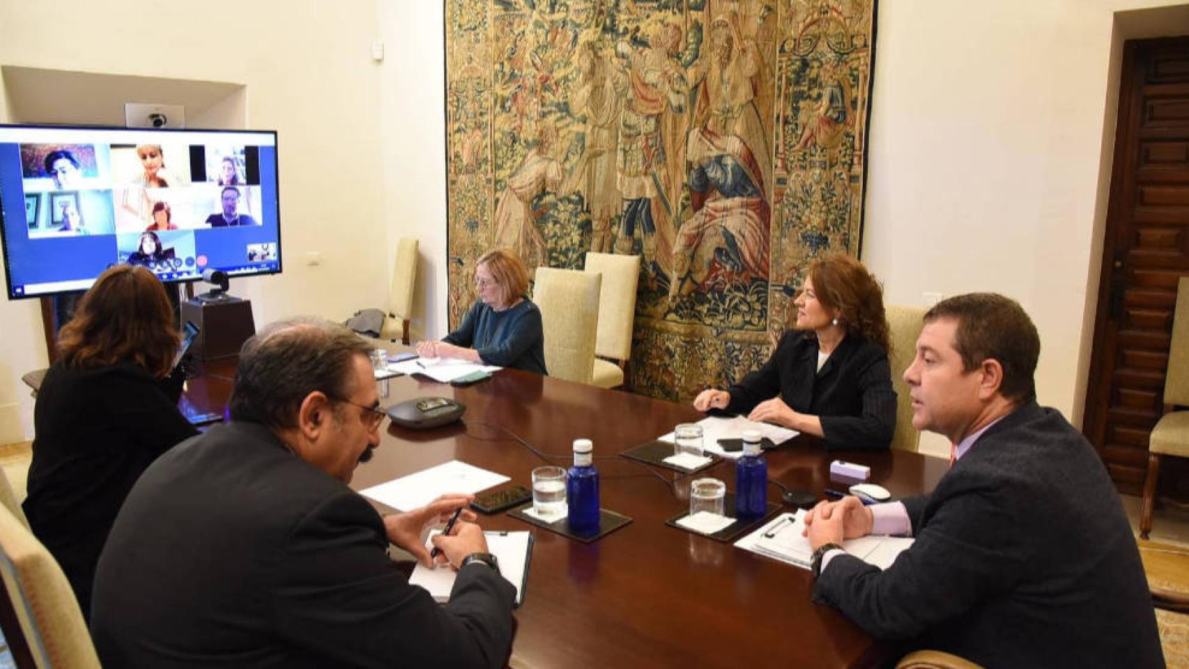 Consejo de Gobierno de la Junta de Castilla-La Mancha con los agentes sociales