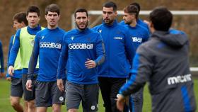 La Real Sociedad, durante un entrenamiento