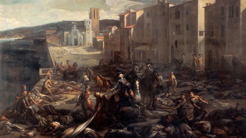 Escena de la peste de 1720 en la Tourette (Marsella).