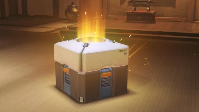 Caja de botín en el videojuego 'Overwatch'.