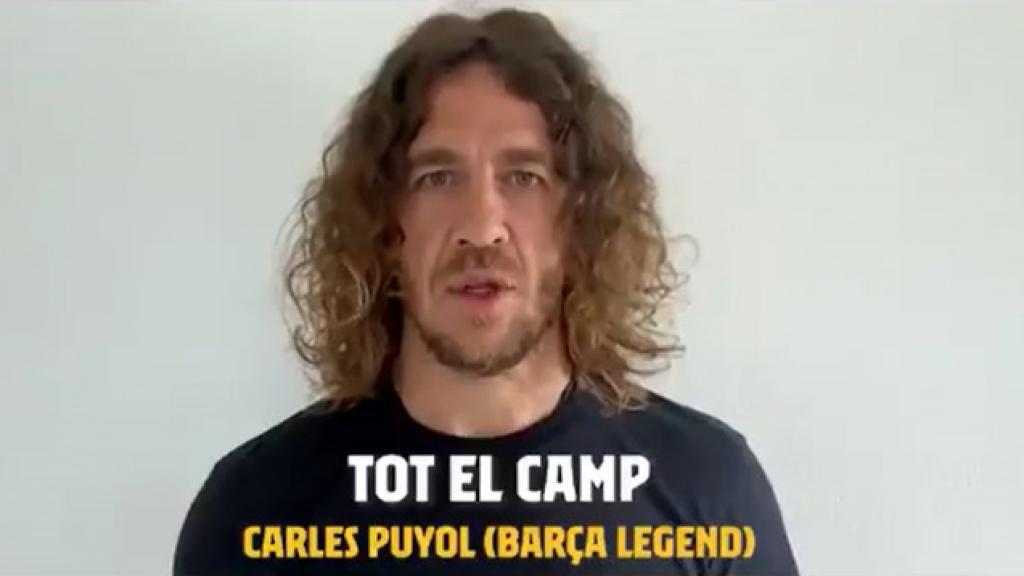 Carles Puyol, en un vídeo promocional del Barcelona