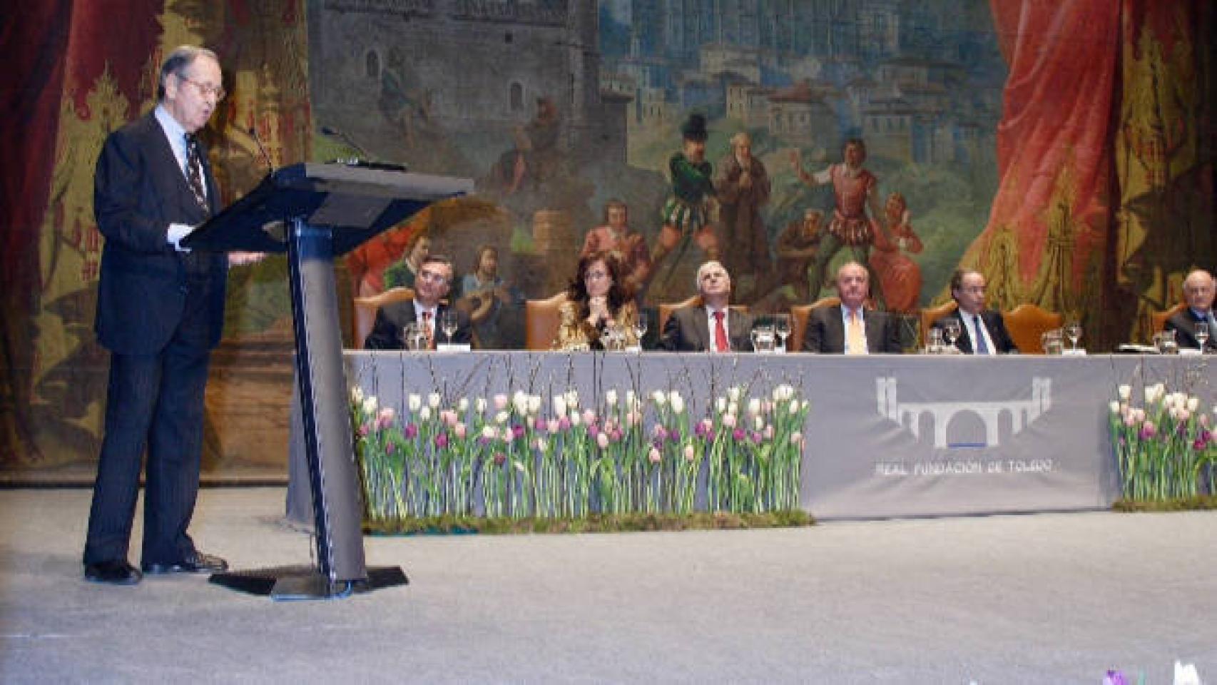 Alberto de Elzaburu durante un discurso en una imagen de archivo