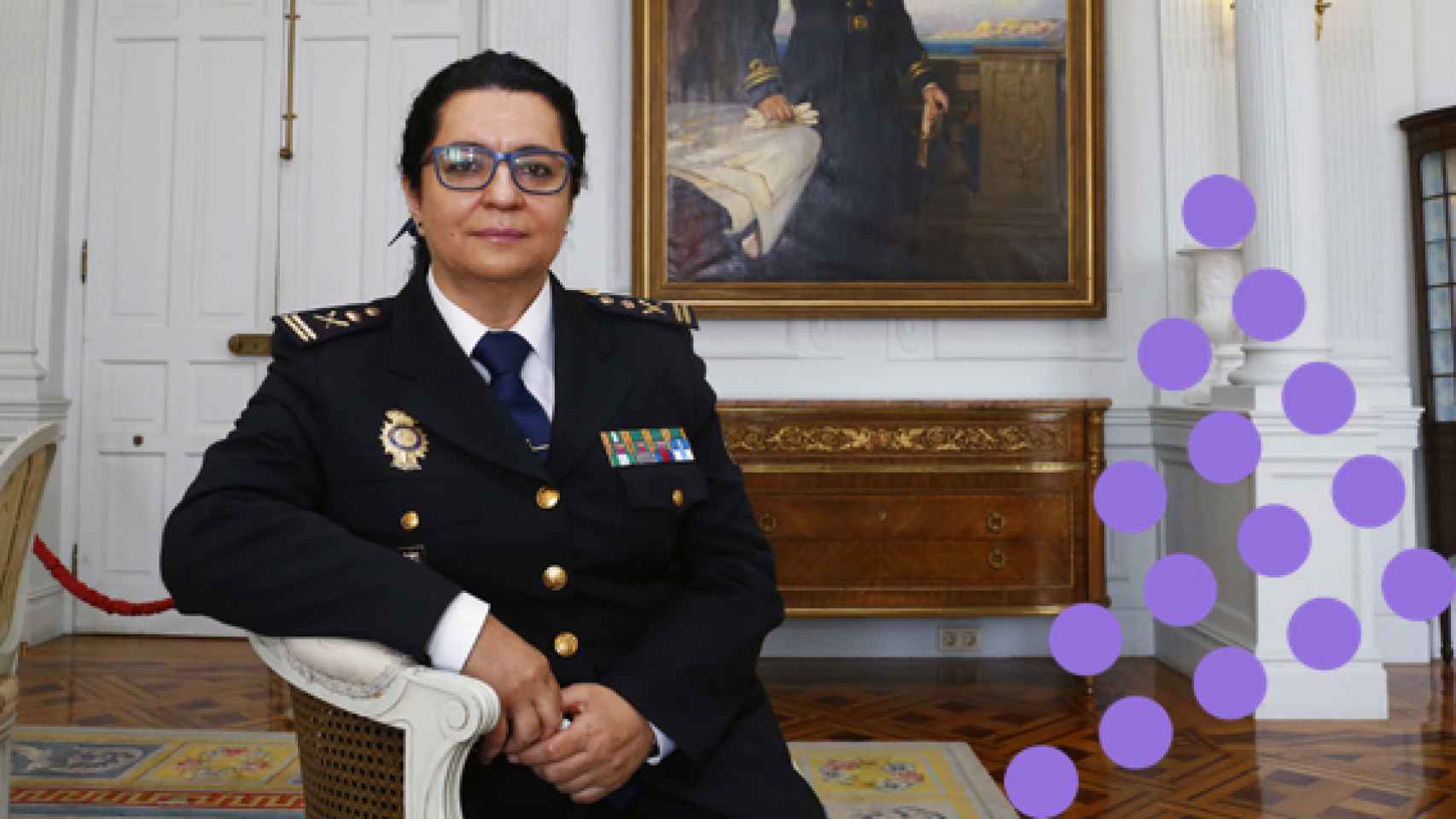 La comisaria principal Pilar Allué, en su participación en los cursos de verano de la Menéndez Pelayo.