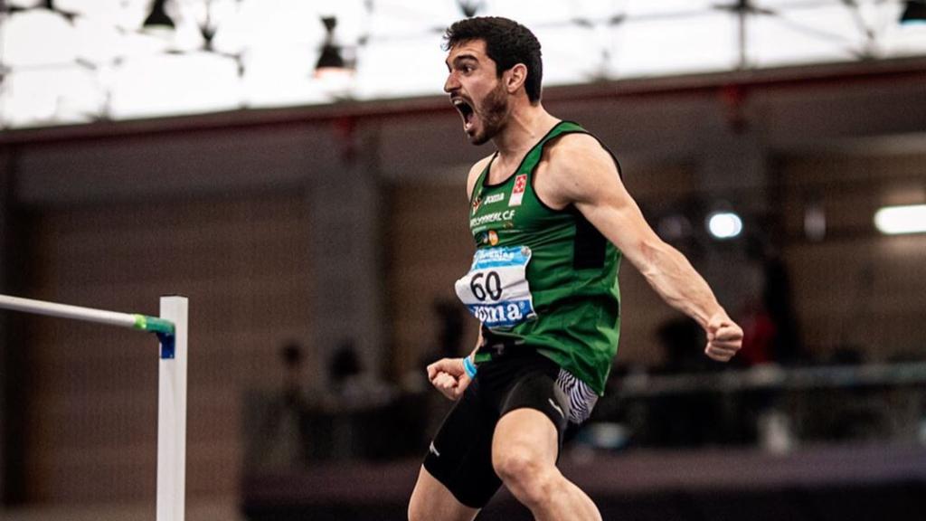 Jorge Ureña en el mitin de Madrid del World Indoor Tour este 2020