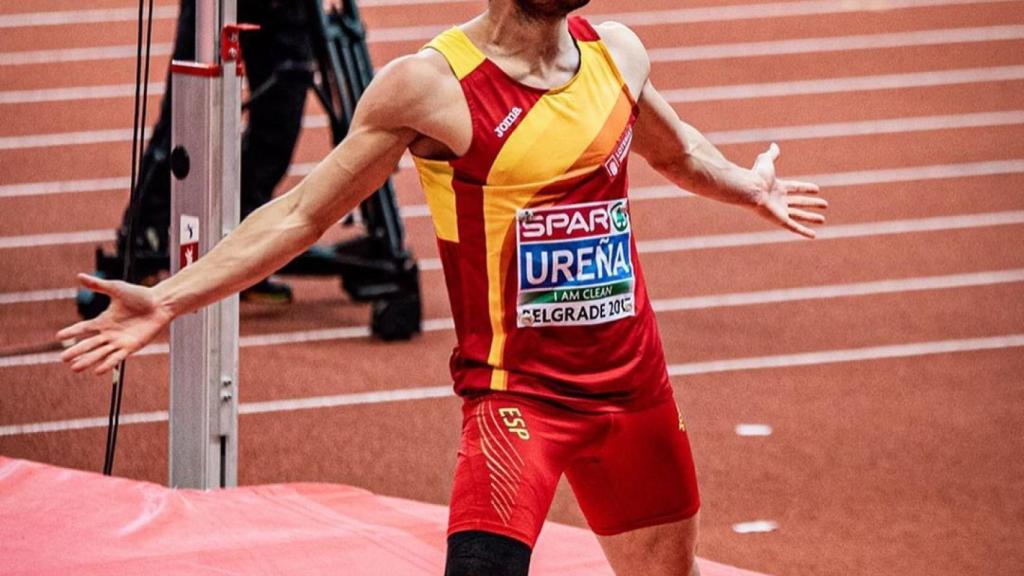 Jorge Ureña, en el Campeonato Europeo de Atletismo en Pista Cubierta de Belgrado 2017