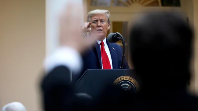 Donald Trump, durante una rueda de prensa.