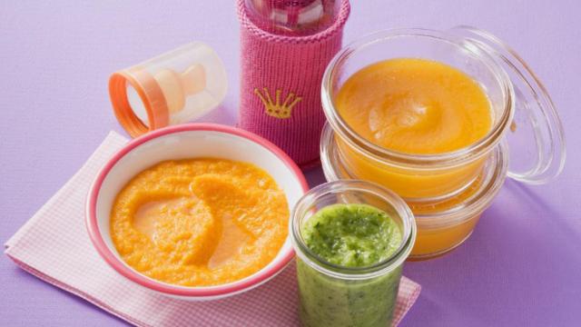 Purés vegetales para niños.