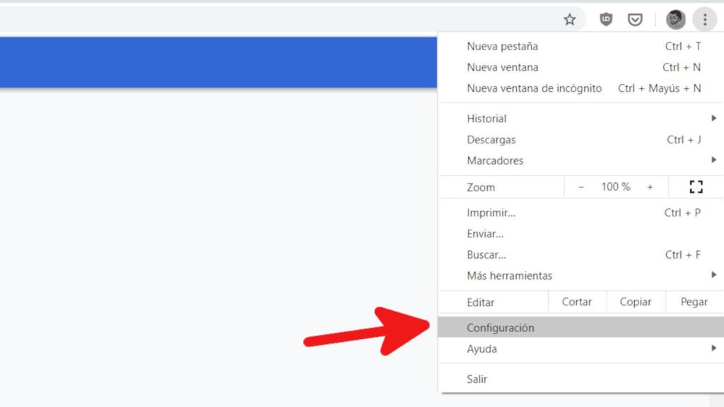 Cómo acceder a la configuración de Chrome