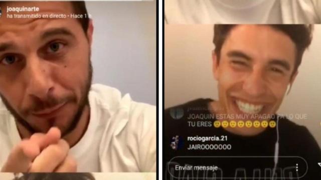 Joaquín y Marc Márquez, en un directo de Instagram