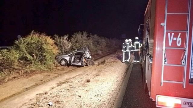 El coche de la víctima quedó completamente destrozado (Foto: Diputación de Albacete)