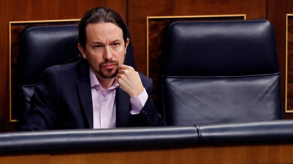 El vicepresidente segundo del Gobierno, Pablo Iglesias, en el Congreso.