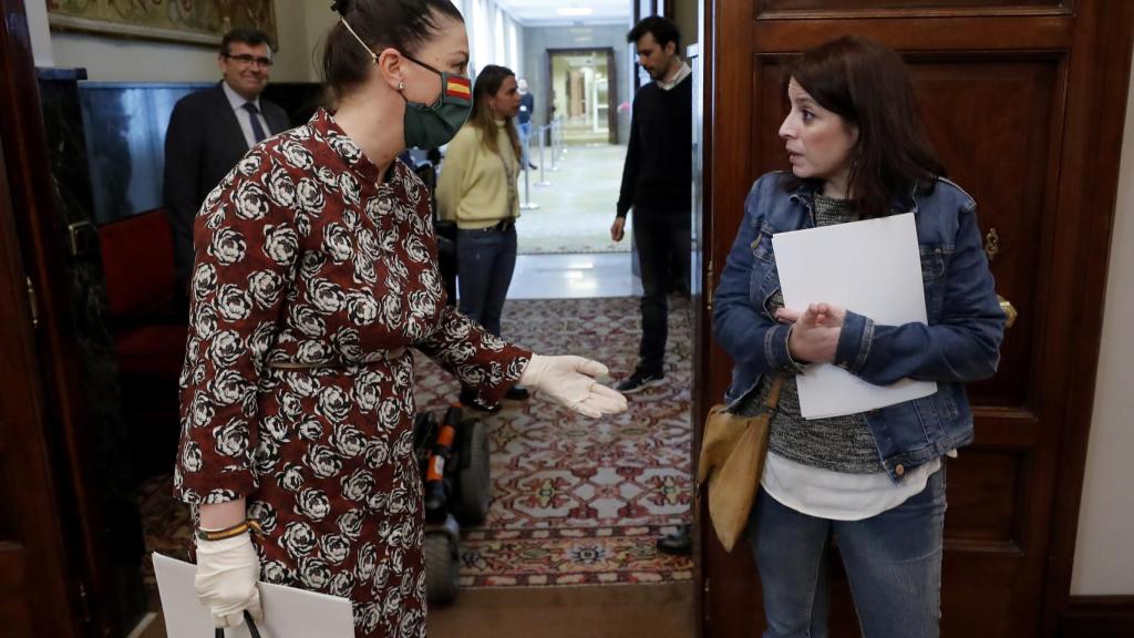 Macarena Olona (Vox) y Adriana Lastra (PSOE), en una imagen de archivo.