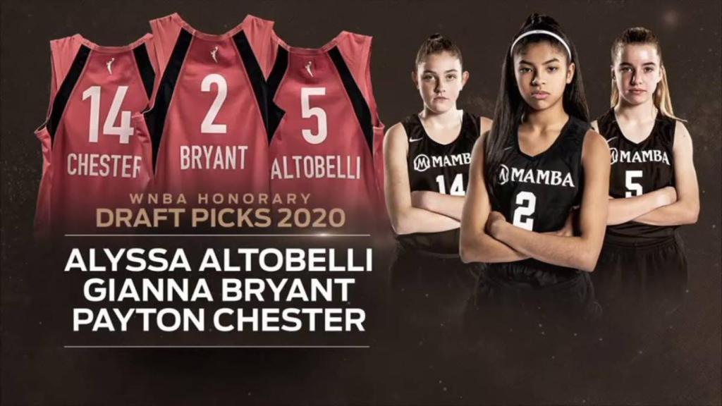 Alyssa Altobelli, GIanna Bryant y Payton Chester