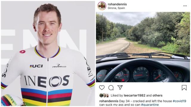 Rohan Dennis rompe la cuarentena y se borra las redes