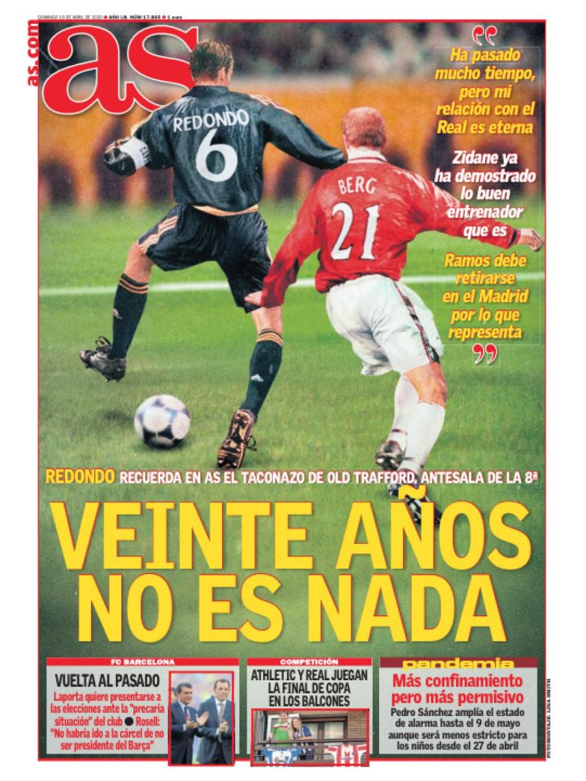 La portada del diario AS (19/04/2020)