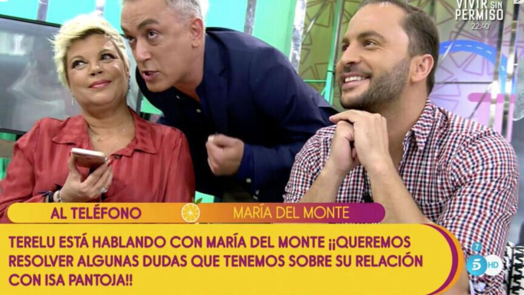 El momento en que María del Monte entraba en directo en 'Sálvame'