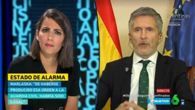 Fernando Grande-Marlaska, durante su intervención en La Sexta.