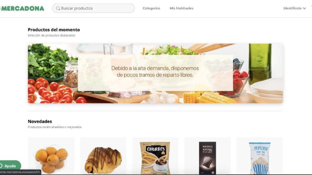 Web del mercadona.