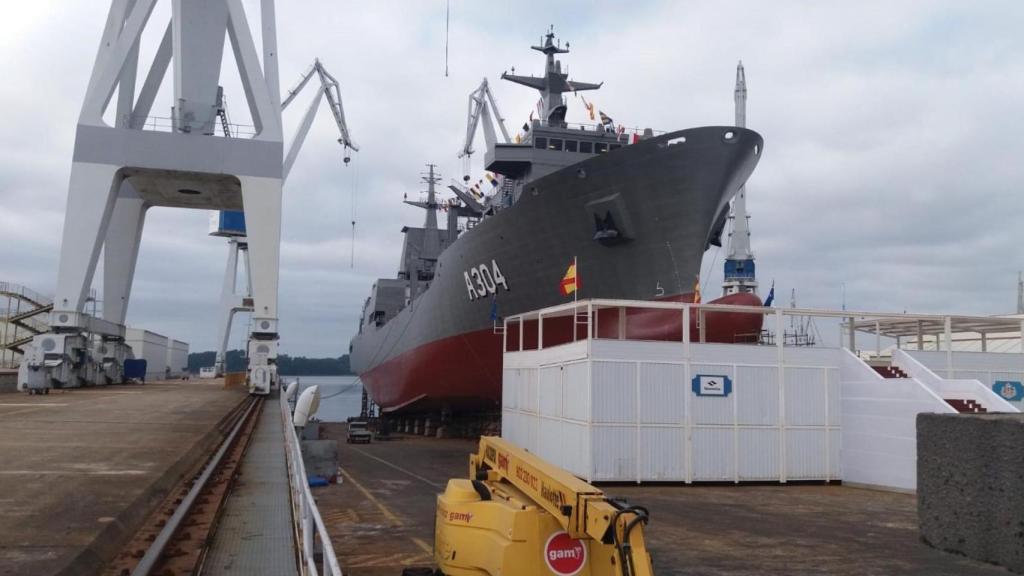 Botadura del buque logístico de la Armada australiana ‘Stalwart’ en Navantia.
