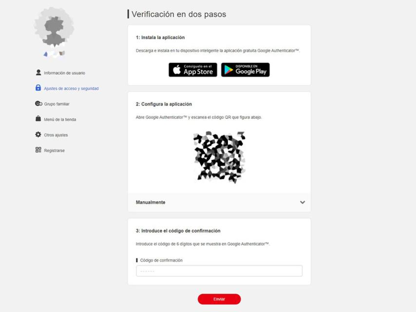 Tendrás que escanear un código QR con Google Authenticator.