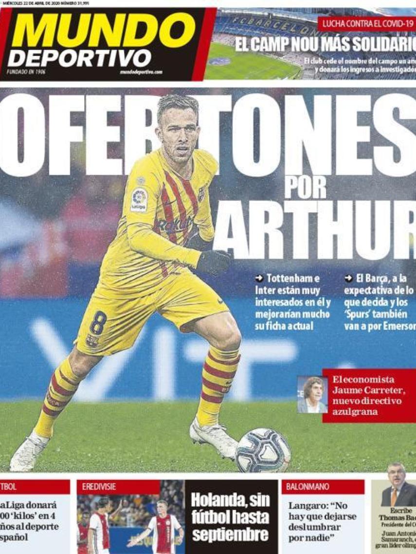 La portada del diario Mundo Deportivo (22/04/2020)