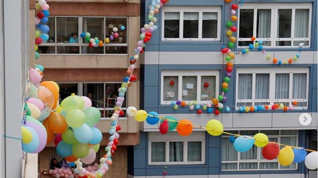 Muestra de solidaridad con el Banco de Alimentos en la Coruña, en plena crisis del coronavirus.