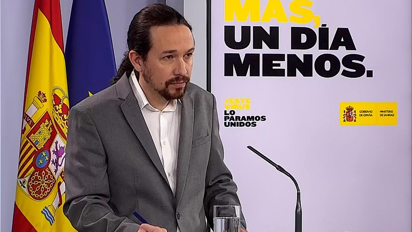 Pablo Iglesias este jueves en Moncloa