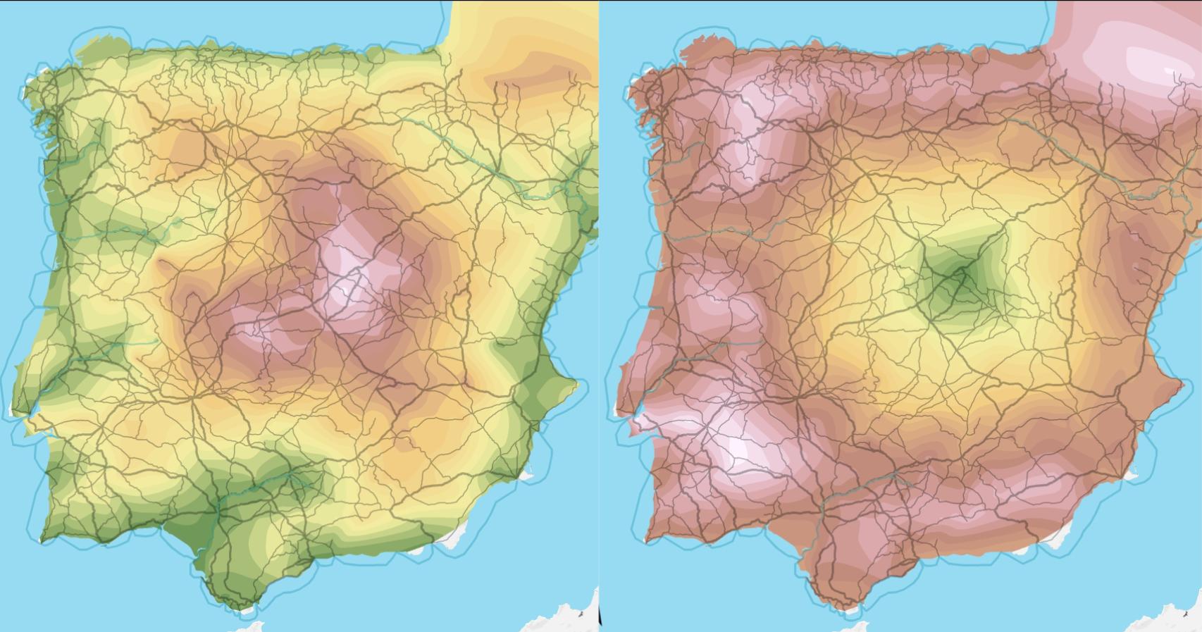 Coste de transportar una mercancía desde Hispalis por vías marítimas y desde Complutum por el interior.