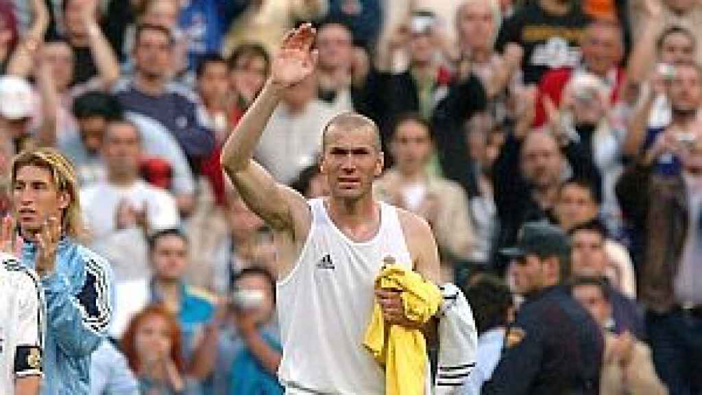 Zinedine Zidane, en su último partido como jugador del Real Madrid