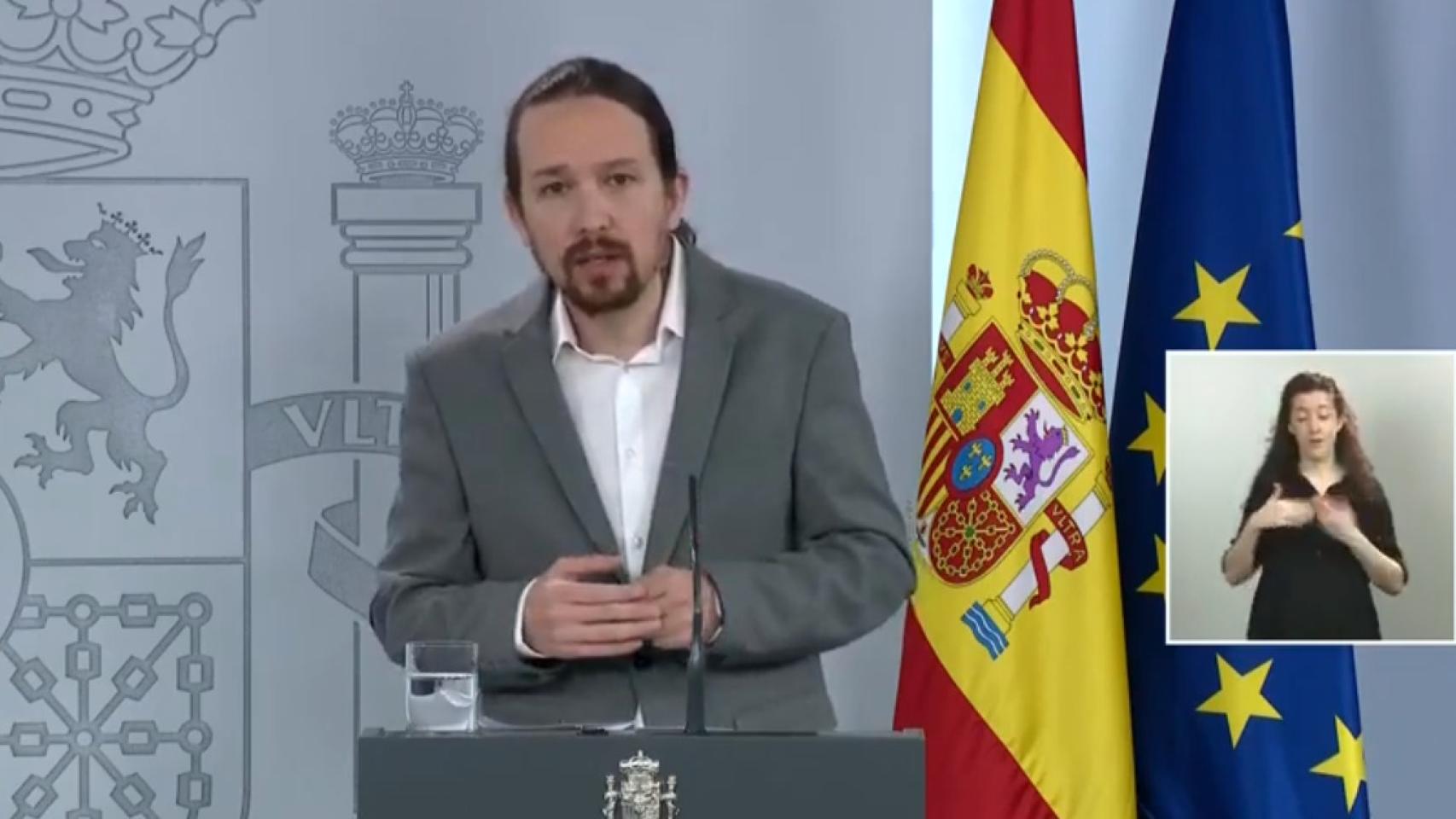 El vicepresidente segundo, Pablo Iglesias.