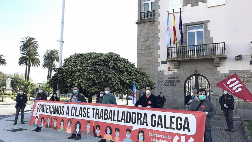 La CIG organiza protestas en las urbes y la Policía identifica a participantes en A Coruña
