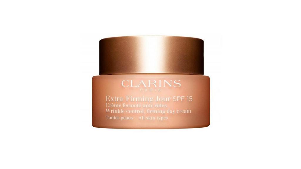 La crema Extra-firming Jour SPF de Clarins es perfecta para las madres que buscan un cuidado antiedad.