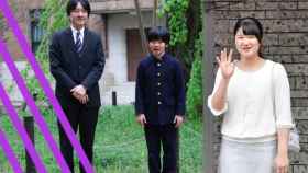 Los príncipes Fumihito y Hisahito y la princesa Aiko.