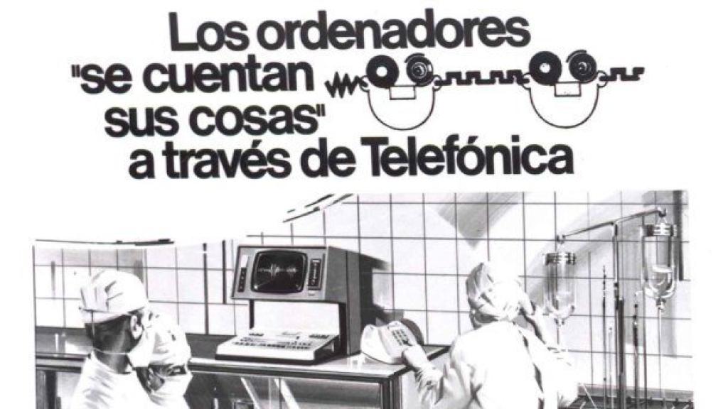 Ordenadores conectados gracias a Telefónica.