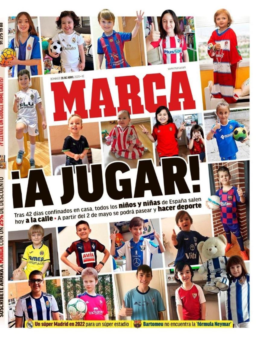 La portada del diario MARCA (26/04/2020)