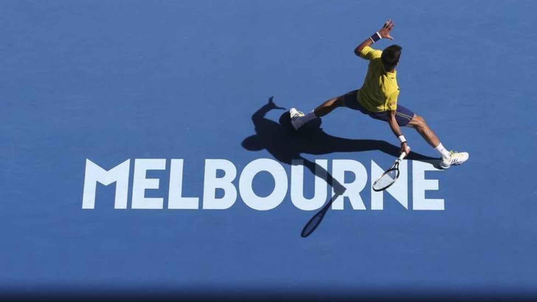Djokovic en un partido del Open de Australia