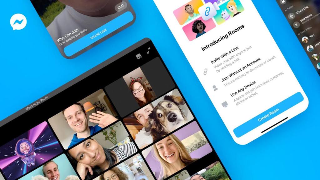 Las videollamadas de grupo llegan a Facebook con Messenger Rooms