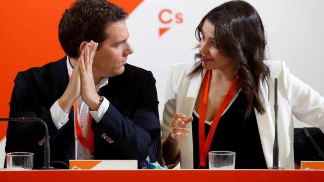 Rivera y Arrimadas, durante un acto de partido.