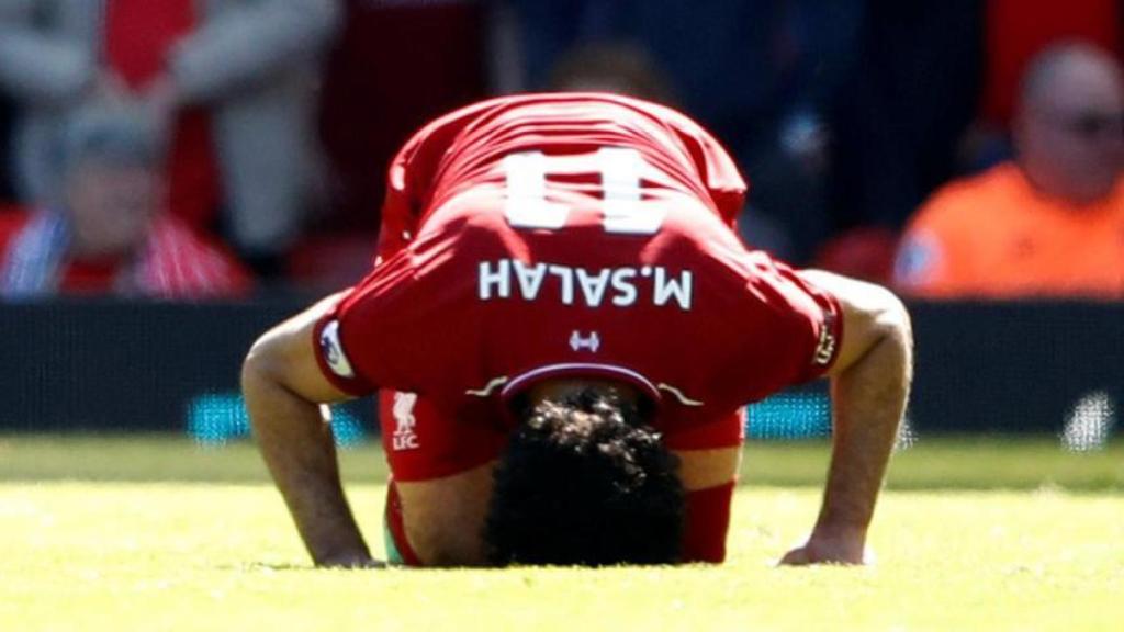 Mohamed Salah, en un partido del Liverpool