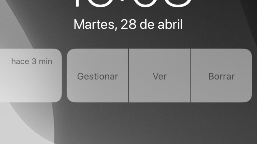 Si deslizamos a la izquierda y pulsamos en Ver podremos usar el menú en iOS