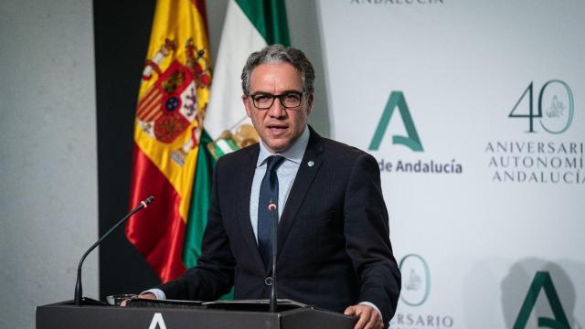 El consejero de Presidencia de la Junta de Andalucía, Elías Bendodo.