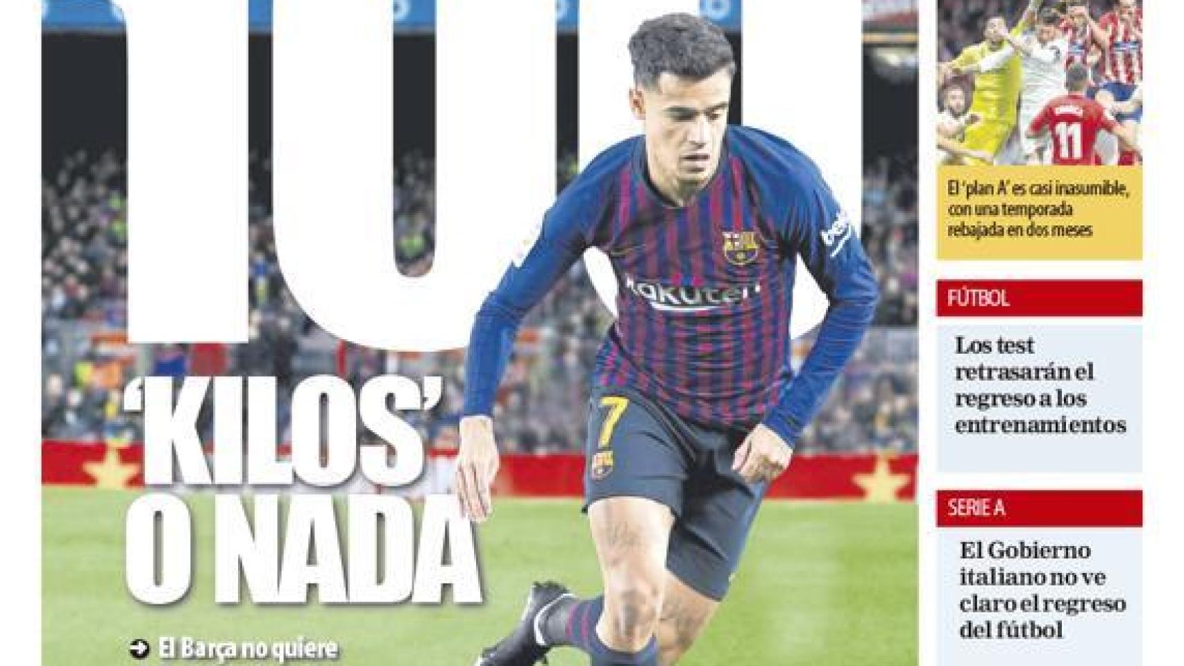 Portada Mundo Deportivo (30/04/20)