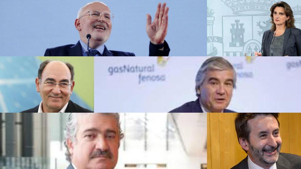 Frans Timmermans, Teresa Ribera, Ignacio S. Galán, Francisco Reynés, José Bogas y Josu Jon Imaz.