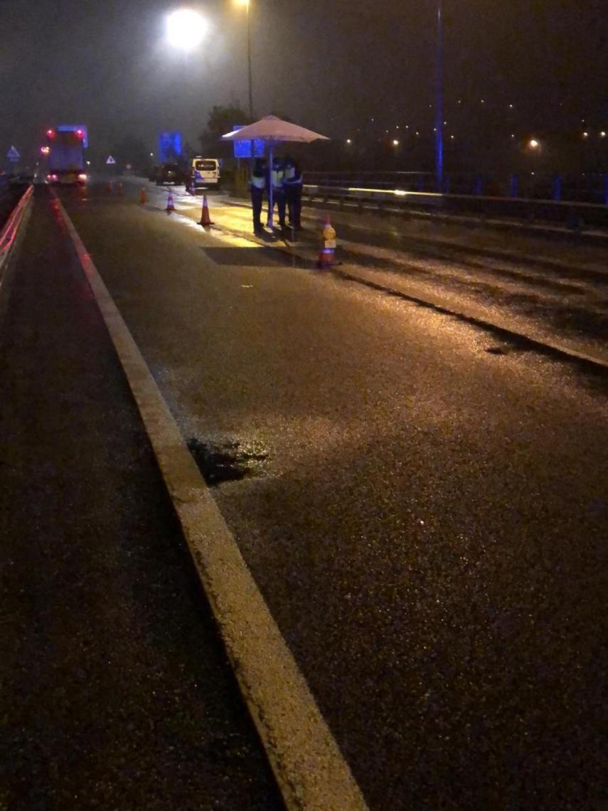 El puesto fronterizo de la Policía Nacional en la frontera entre Galicia y Portugal, en Tui.