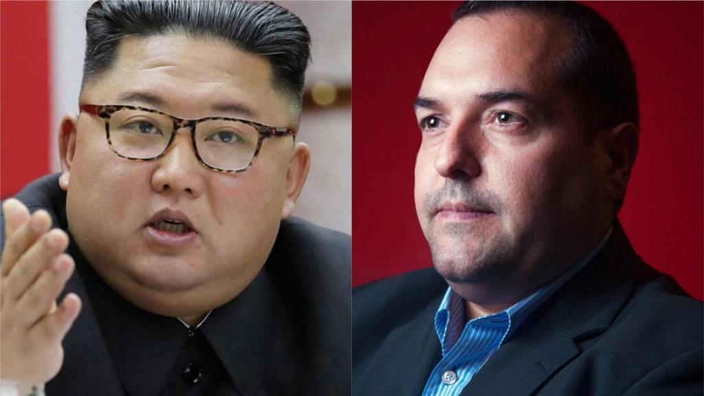 Kim Jong-un y Cao de Benós en dos imágenes de archivo