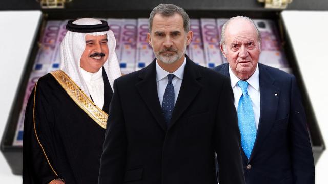 Felipe VI junto a su padre Juan Carlos I y el gestor del Emérito Arturo Fasana