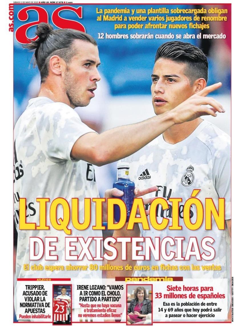 La portada del diario AS (02/05/2020)