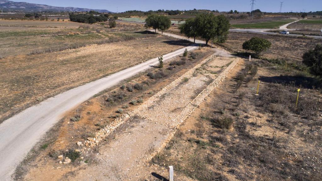 Un tramo de la Vía Augusta a su paso por la provincia de Castellón.