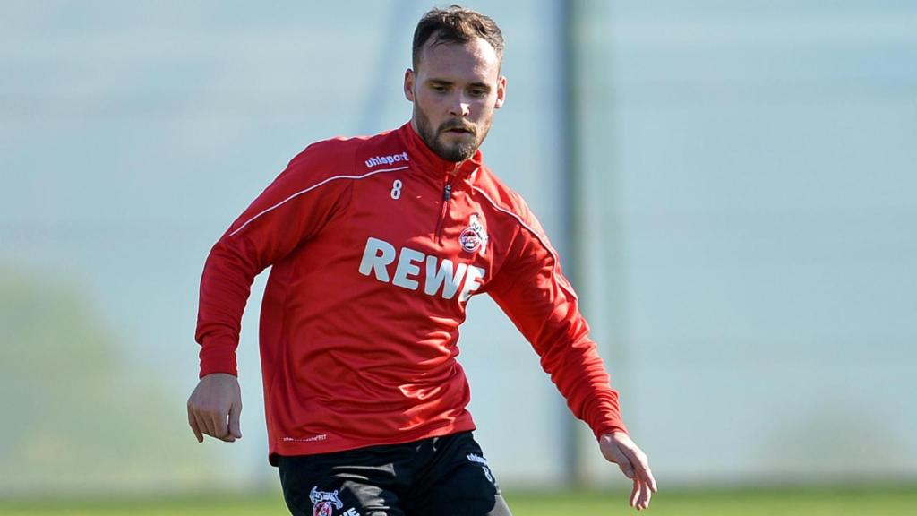 Birger Verstraete, durante un entrenamiento del Colonia